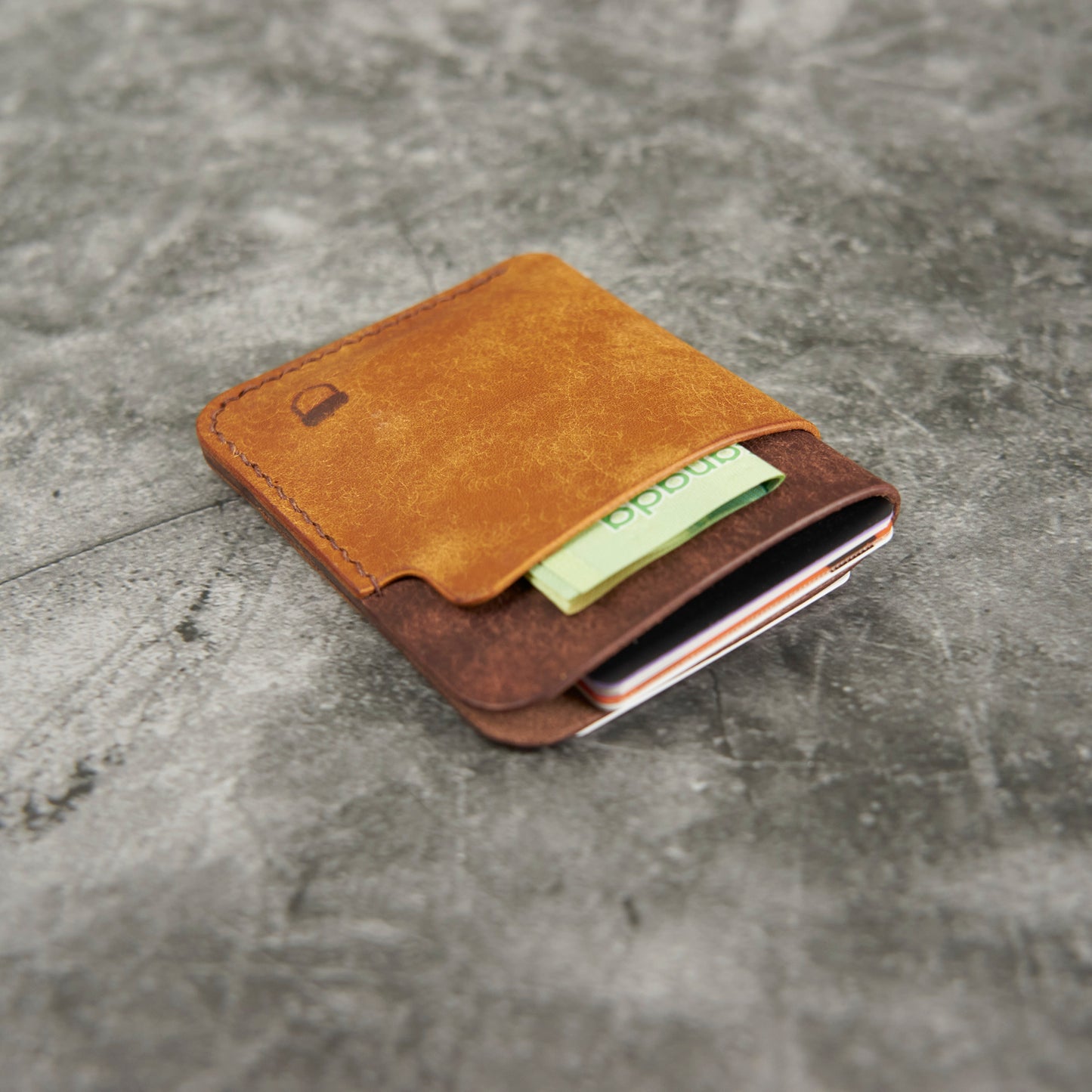 Big Bur Oak Card Sleeve - Pueblo Leather