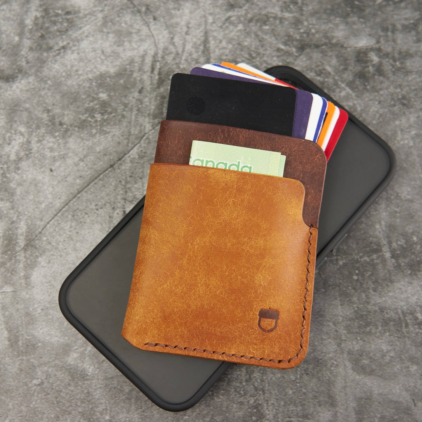 Big Bur Oak Card Sleeve - Pueblo Leather